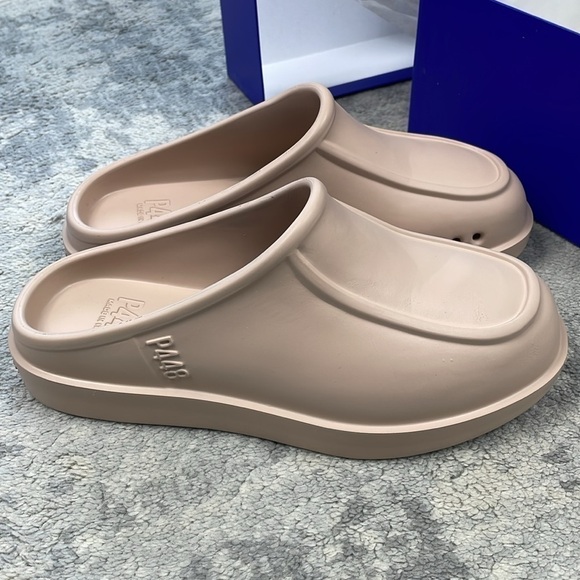 NIB P448 Flo Cipria Sandal Clog Slip On Backless Cream Beige Sz 38 39 main image 13